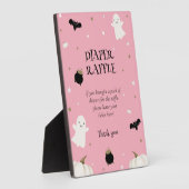 Pastel Roze Halloween Baby shower Luier Raffle Fotoplaat (Zijkant)