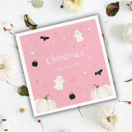 Pastel roze Halloween Baby shower Servet