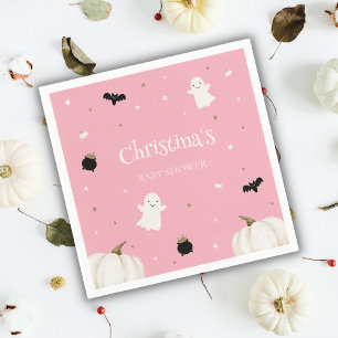 Pastel roze Halloween Baby shower Servet