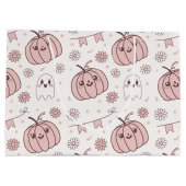 Pastel Roze Halloween Naadloos Patroon (2) Groot Cadeauzakje (Achterkant)