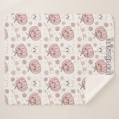 Pastel Roze Halloween Naadloos Patroon (2) Sherpa Deken (Voorkant (horizontaal))