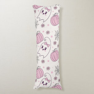Pastel Roze Halloween Naadloos Patroon (4) Lichaamskussen
