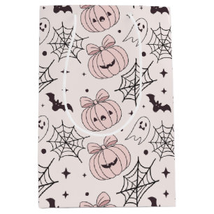Pastel Roze Halloween Naadloos Patroon (5) Medium Cadeauzakje