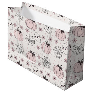 Pastel Roze Halloween Naadloos Patroon Groot Cadeauzakje