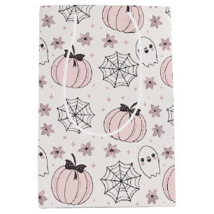 Pastel Roze Halloween Naadloos Patroon Medium Cadeauzakje
