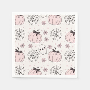 Pastel Roze Halloween Naadloos Patroon Servet