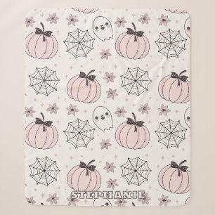 Pastel Roze Halloween Naadloos Patroon Sherpa Deken