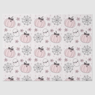 Pastel Roze Halloween Naadloos Patroon Tissuepapier