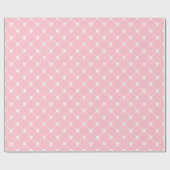 pastel roze halloween schedel crossbones print cadeaupapier (Vlak)