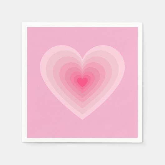 Pastel Roze Hart Design – Modern Love Symbool Servet (Voorkant)