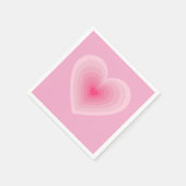 Pastel Roze Hart Design – Modern Love Symbool Servet (Hoek)