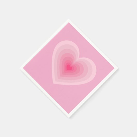 Pastel Roze Hart Design – Modern Love Symbool Servet (Hoek)