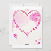 Pastel Roze Hart Slinger, Valentijnsdag Decoratie Feestdagenkaart (Achterkant)