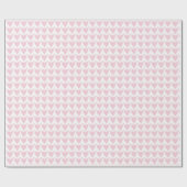 Pastel roze harten cadeaupapier (Vlak)