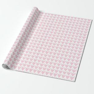 Pastel Roze Harten Cadeaupapier