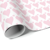 Pastel roze harten cadeaupapier (Rol Hoek)