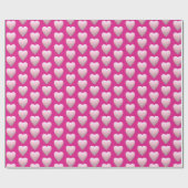 Pastel roze harten liefde cadeaupapier (Vlak)