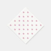 Pastel roze harten, papieren servetten voor Valent (Hoek)