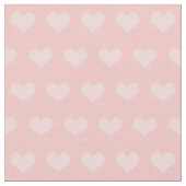 Pastel Roze Harten Patroon Stof (Close Up)