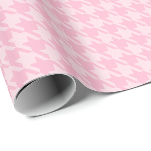 Pastel Roze Hondentand Cadeaupapier (Rol Hoek)