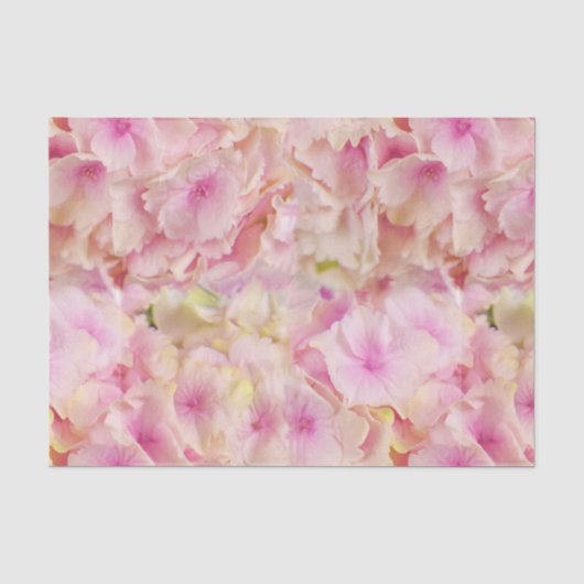 Pastel Roze Hortensia Tissuepapier (Voorkant)