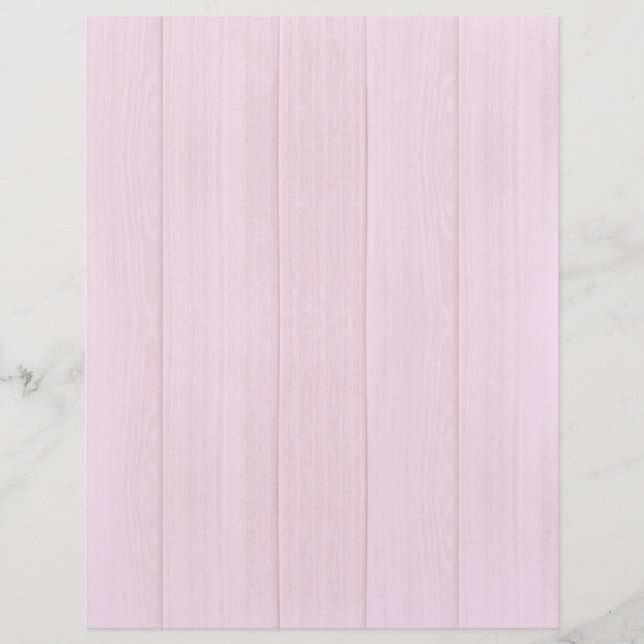 Pastel Roze Houten Scrapbook Papier (Voorkant)