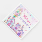 Pastel Roze Ice Cream Verjaardagsfeestje Servetten (Hoek)