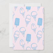 Pastel Roze IJs Meisje 1e verjaardag Kaart (Achterkant)