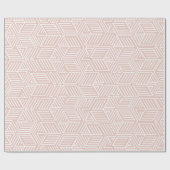 Pastel Roze Ingewikkeld geometrisch patroon Cadeaupapier (Vlak)