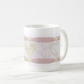 Pastel Roze kant Pearl Baby Foto Mok (Voorkant rechts)