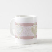 Pastel Roze kant Pearl Baby Foto Mok (Voorkant links)