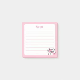 Pastel Roze Kawaii Chibi Lachende kat Post-it® Notes