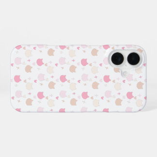 Pastel Roze Kawaii Kat Harten Sterren Hoesje iPhone 16 Hoesje