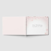 pastel roze kersenbloesem bruiloft gastenboek (Volledig)