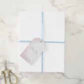 Pastel Roze Kersenbloesem Bruiloft gunst Cadeaulabel (Met Touw)