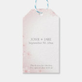Pastel Roze Kersenbloesem Bruiloft gunst Cadeaulabel (Voorkant)