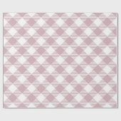  Pastel Roze Kerst Gingham Patroon Cadeaupapier (Vlak)