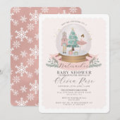 Pastel Roze Kerst Notenkraker meisje baby shower (Voorkant / Achterkant)