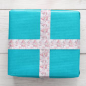 Pastel Roze Kerst Waterverf Sneeuwman Satijnen Lint