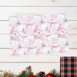 Pastel Roze Kerst Waterverf Sneeuwman Tissuepapier<br><div class="desc">Dit ontwerp kan worden gepersonaliseerd door de Edit optie van het Ontwerp te kiezen. Je kunt ook overdragen naar andere objecten. Neem contact met me op via colorflowcreations@gmail.com of gebruik de chatoptie bovenaan de pagina als u dit ontwerp op een ander product wilt plaatsen of hulp nodig hebt. Bekijk meer...</div>