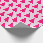Pastel Roze Kerstboom Cadeaupapier (Hoek)