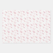 Pastel roze kerstboom inpakpapier vel (Voorkant 3)