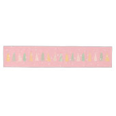 Pastel Roze Kerstboom Tafelloper (Horizontaal)