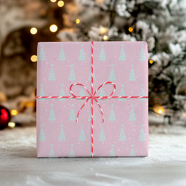 Pastel roze kerstboom tissuepapier