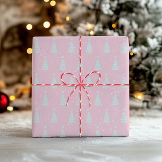 Pastel roze kerstboom tissuepapier
