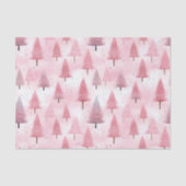 Pastel roze kerstboom Waterverf Tissuepapier (Voorkant)