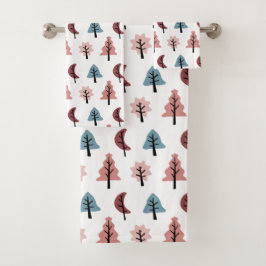 Pastel Roze kerstboomfeestdag Bad Handdoek