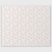 Pastel Roze Kerstengelen Cadeaupapier (Vlak)