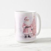 Pastel Roze Kerstman  Koffiemok (Voorkant rechts)