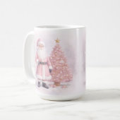 Pastel Roze Kerstman  Koffiemok (Voorkant links)